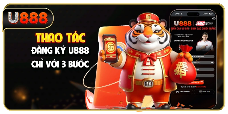 Thao tác đăng ký U888 chỉ với 3 bước